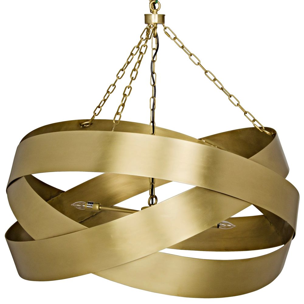 Orion Pendant, Metal with Brass Finish by NOIR