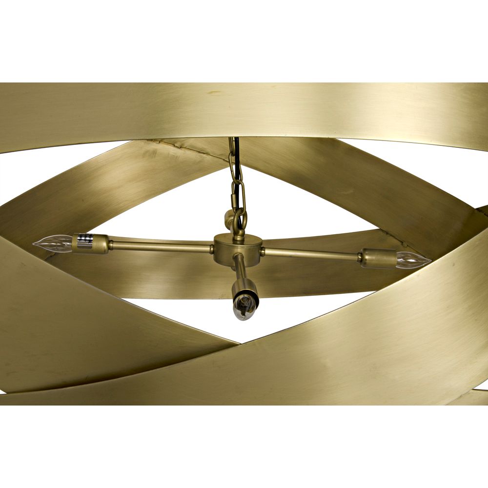 Orion Pendant, Metal with Brass Finish by NOIR