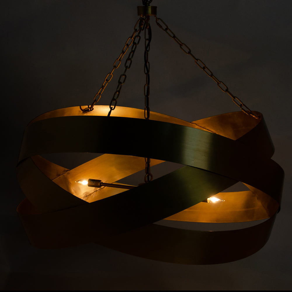Orion Pendant, Metal with Brass Finish by NOIR