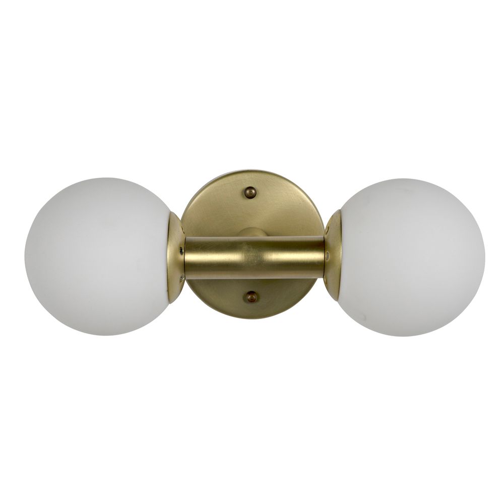Antiope Sconce, Antique Brass and Glass by NOIR