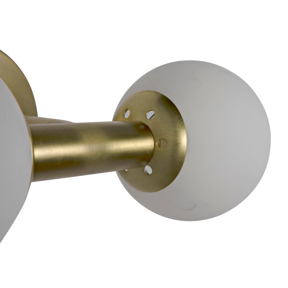 Antiope Sconce, Antique Brass and Glass by NOIR