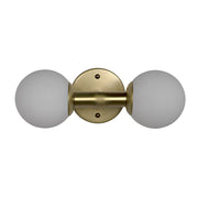 Antiope Sconce, Antique Brass and Glass by NOIR