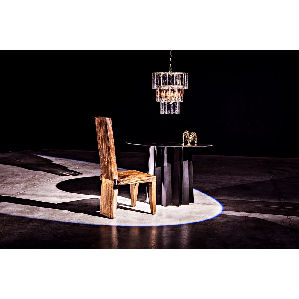 Bruna Chandelier, Small, Metal with Brass Finish by NOIR