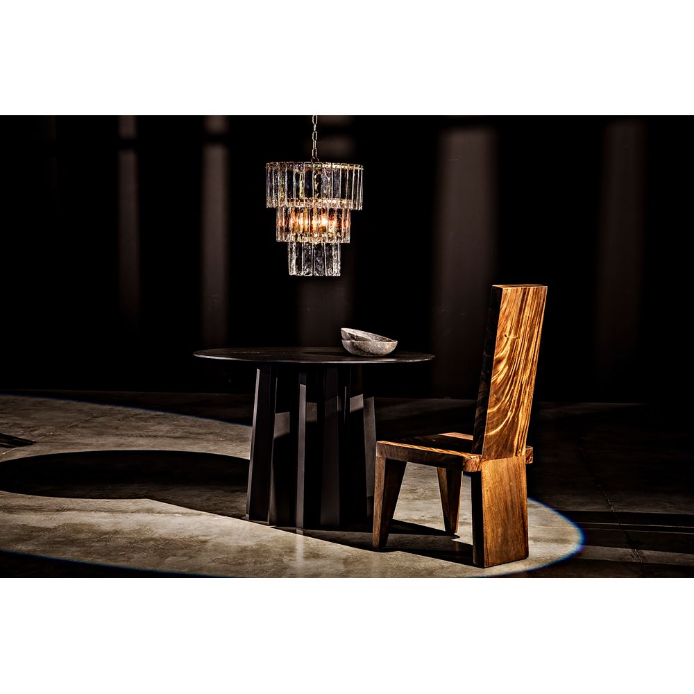 Bruna Chandelier, Small, Metal with Brass Finish by NOIR