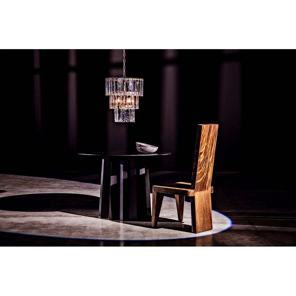 Bruna Chandelier, Small, Metal with Brass Finish by NOIR