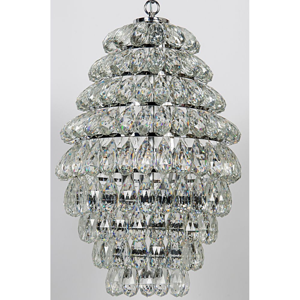 Illumination Chandelier, Chrome Finish and Glass by NOIR