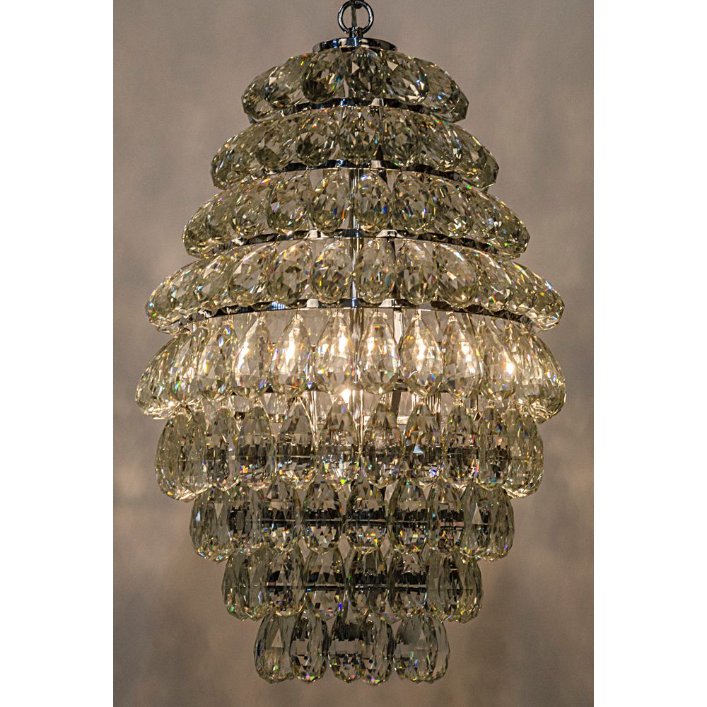Illumination Chandelier, Chrome Finish and Glass by NOIR
