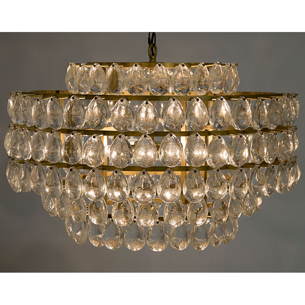 Linden Chandelier, Antique Brass, and Black Iron by NOIR