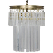 Toby Chandelier, Antique Brass and Crystal by NOIR