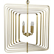 Dimaclema Chandelier, Small, Metal with Brass Finish by NOIR