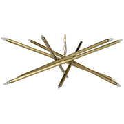Ikram Chandelier, Metal with Brass Finish by NOIR