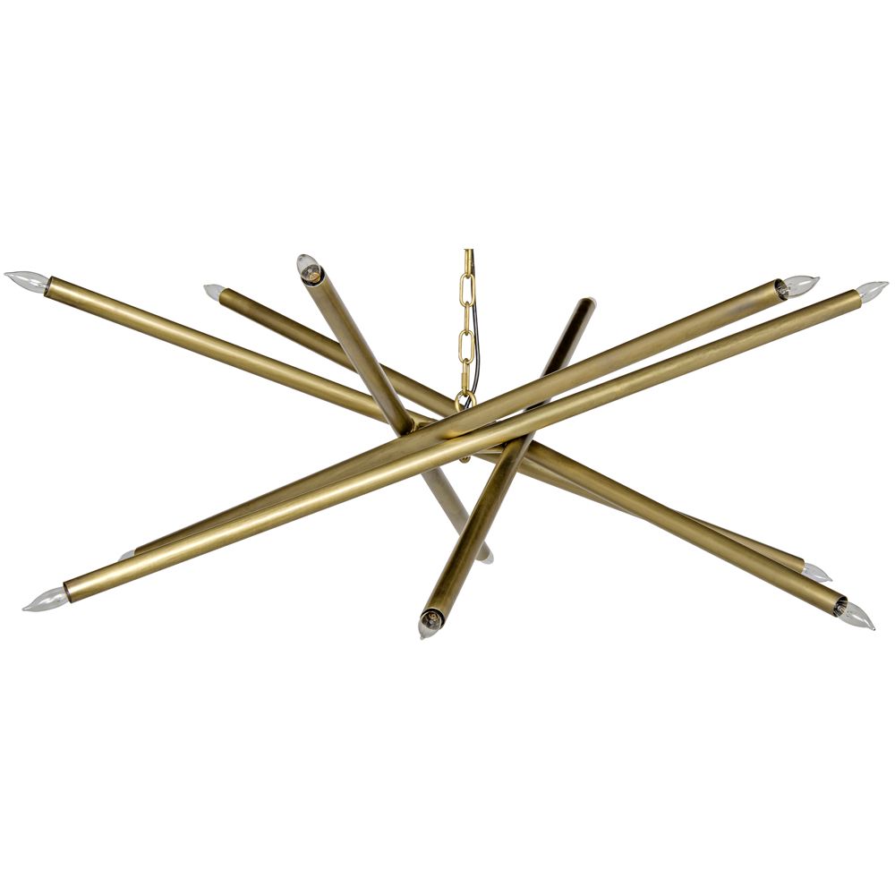Ikram Chandelier, Metal with Brass Finish by NOIR