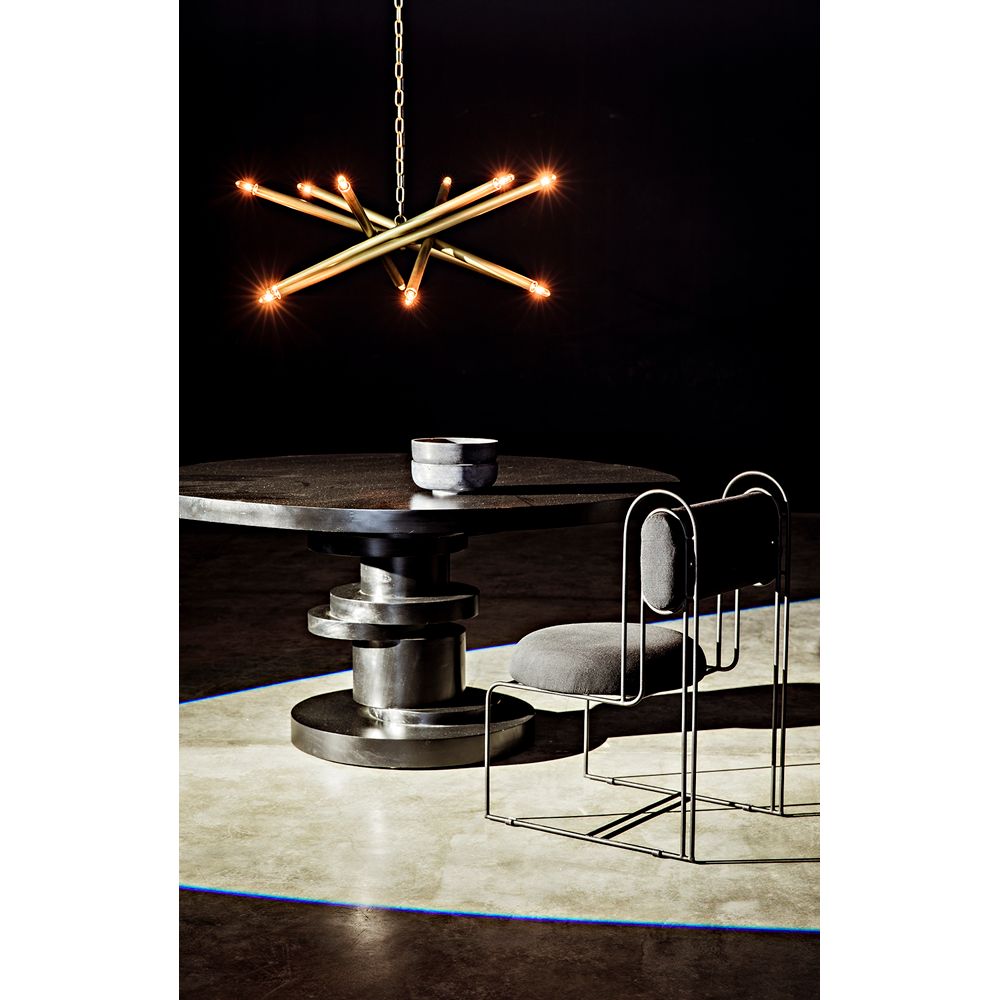 Ikram Chandelier, Metal with Brass Finish by NOIR