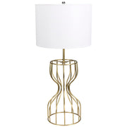 Perry Table Lamp with Shade, Metal with Brass Finish by NOIR
