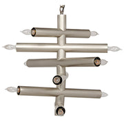 Alex Chandelier, Metal with Antique Silver Finish by NOIR