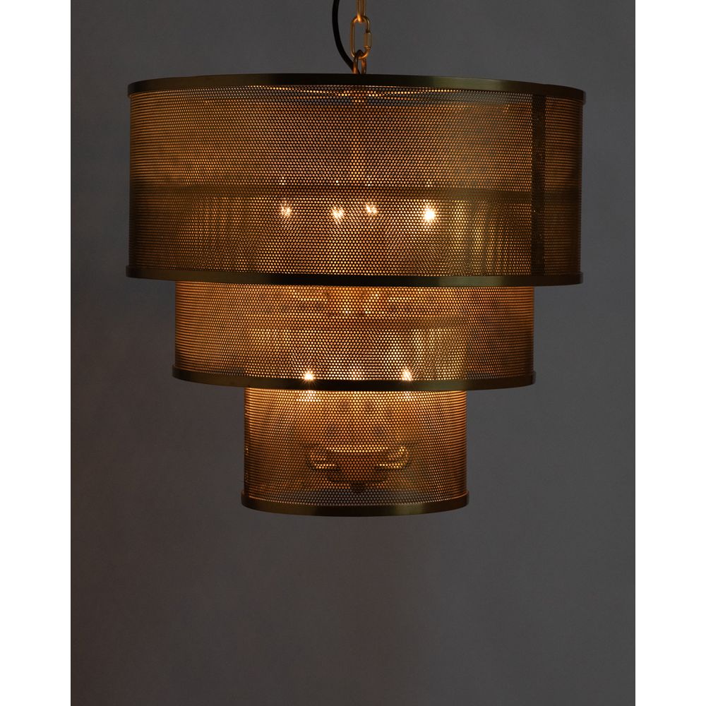 Arena Pendant, Metal with Brass Finish by NOIR