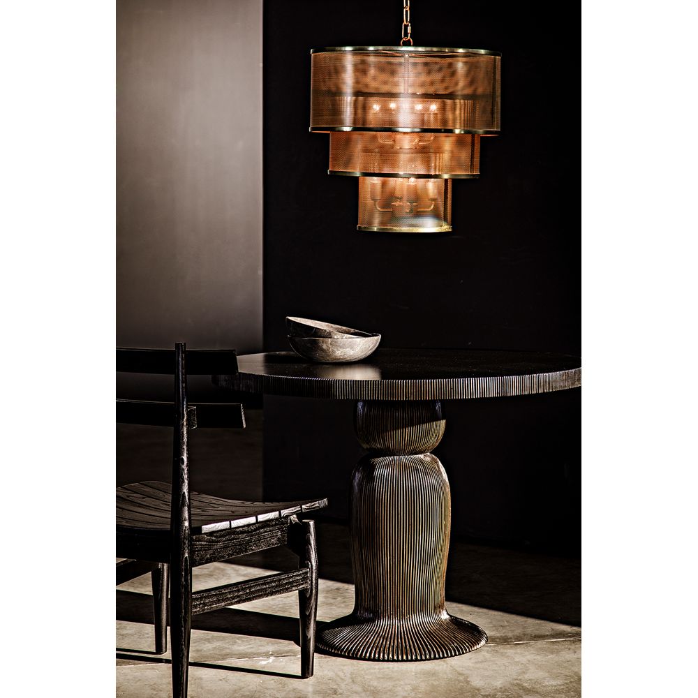 Arena Pendant, Metal with Brass Finish by NOIR