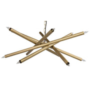 Ikram Chandelier, Small, Metal with Brass Finish by NOIR