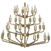 Montoro Chandelier, Antique Brass by NOIR