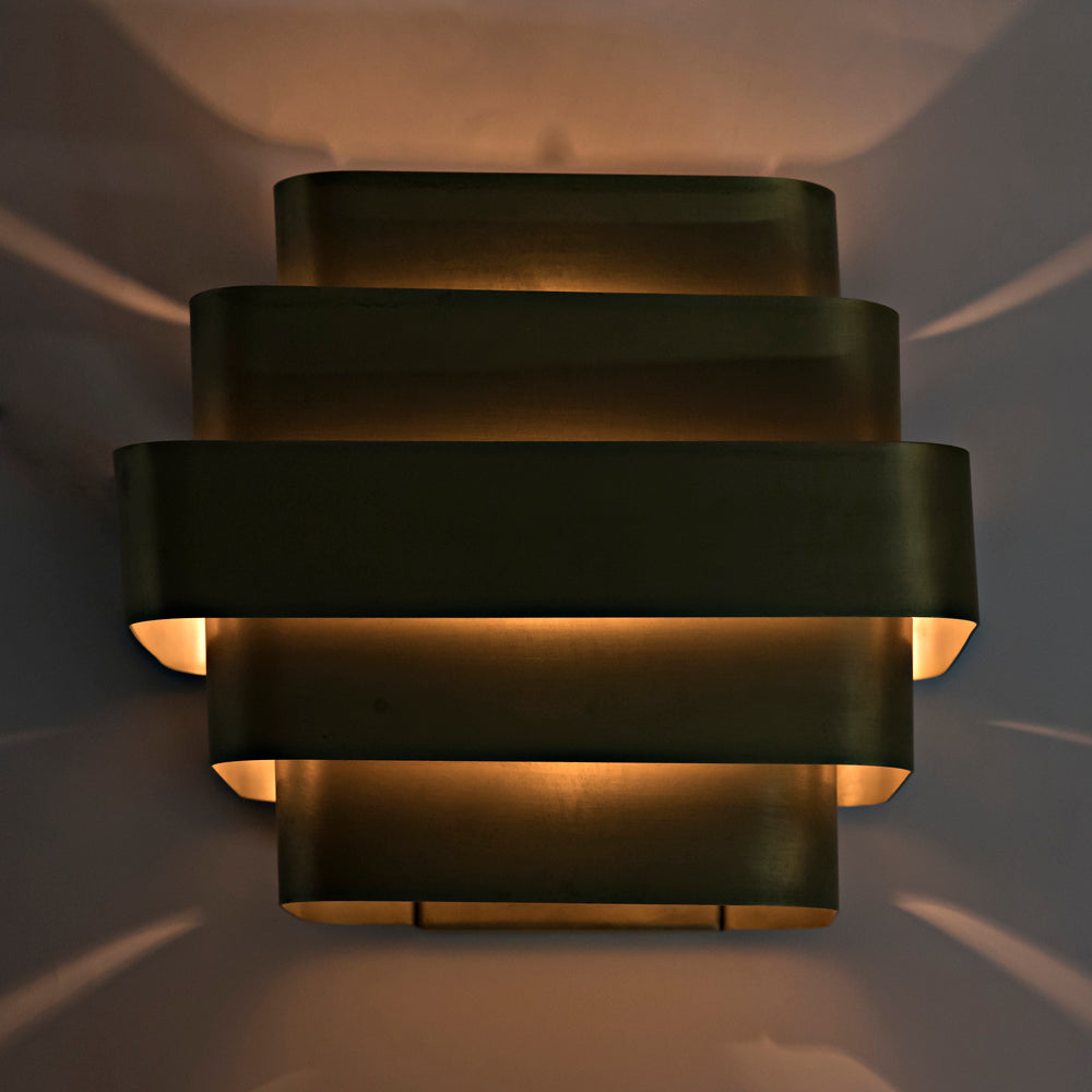 Baas Sconce, Metal with Brass Finish by NOIR