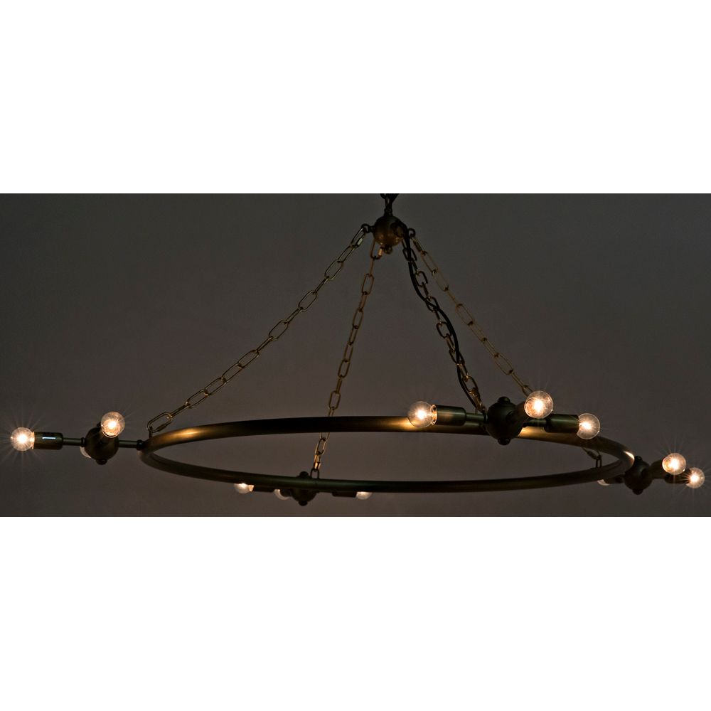 Sasha Chandelier, Metal with Brass Finish by NOIR