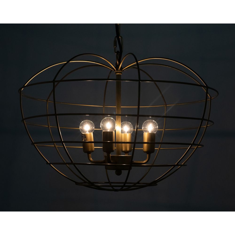 Mo Pendant, Metal with Brass Finish by NOIR