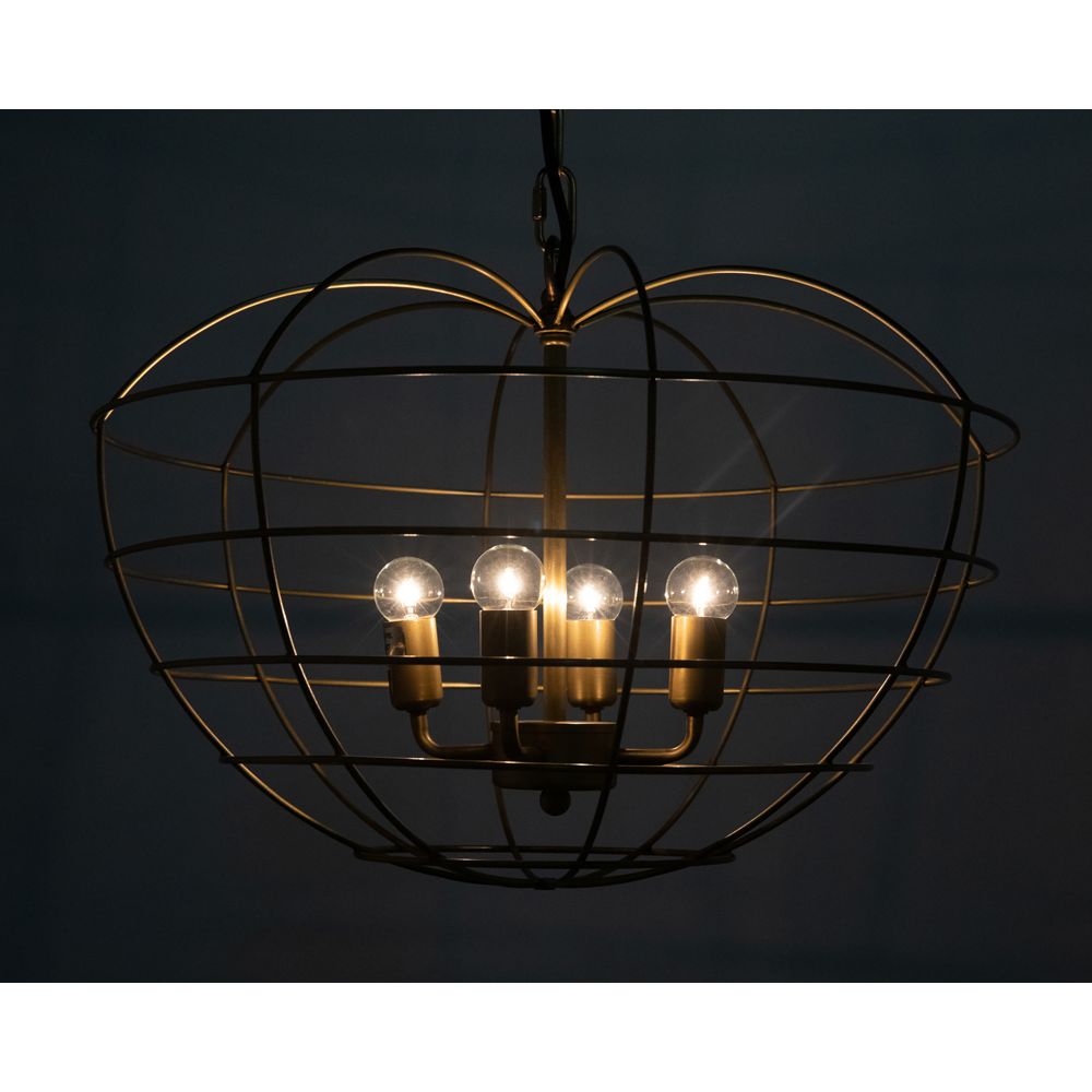 Mo Pendant, Metal with Brass Finish by NOIR