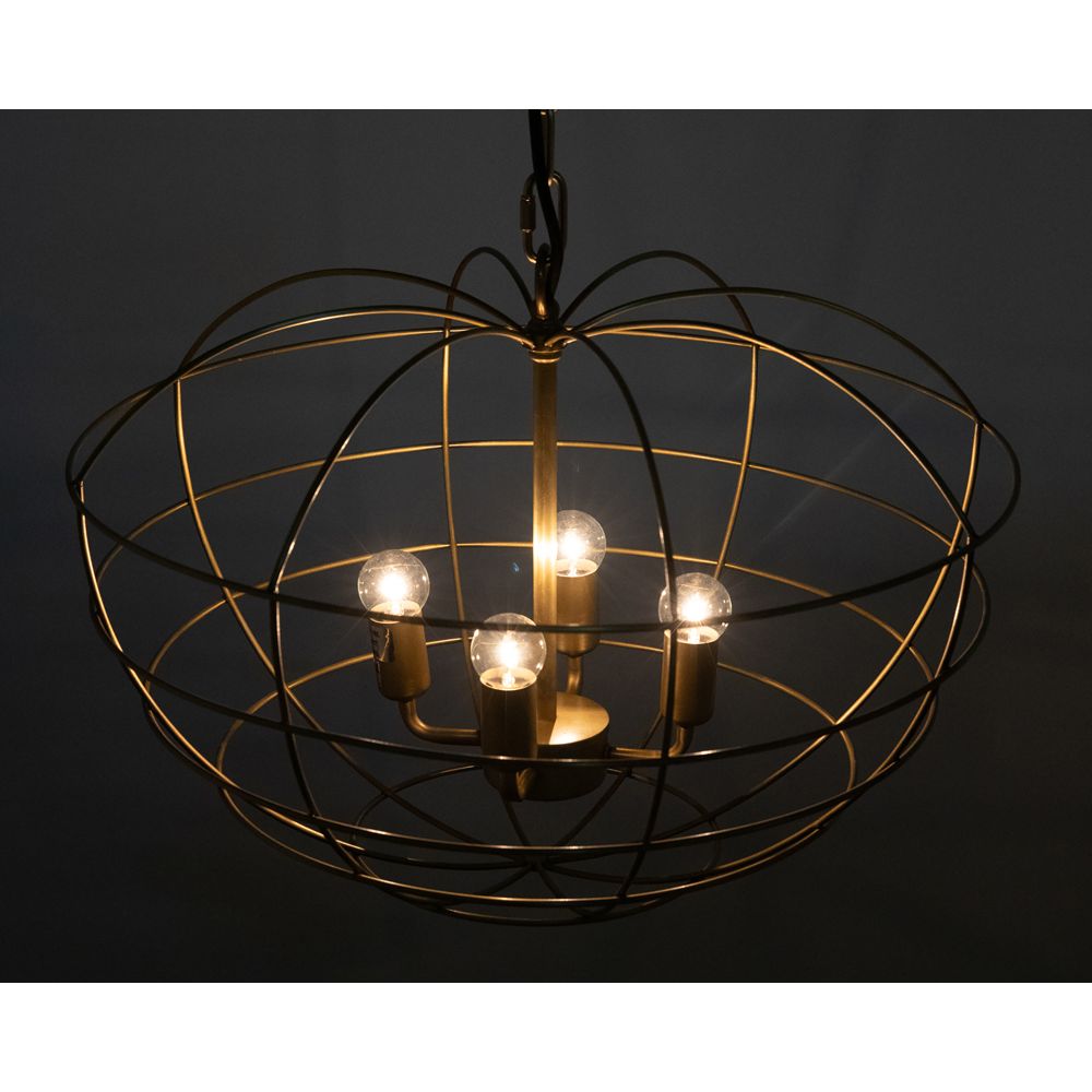 Mo Pendant, Metal with Brass Finish by NOIR