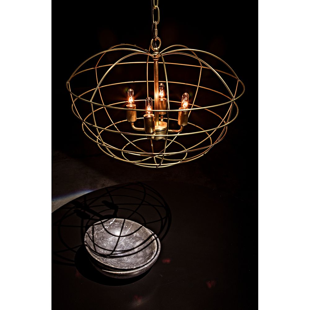 Mo Pendant, Metal with Brass Finish by NOIR