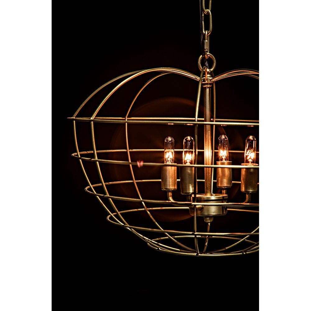 Mo Pendant, Metal with Brass Finish by NOIR
