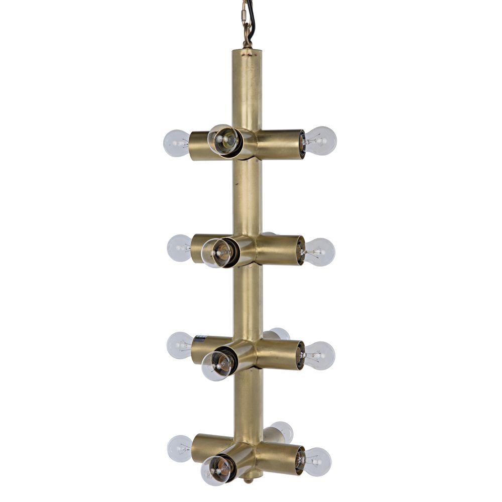 Axe Chandelier, Metal with Brass Finish by NOIR