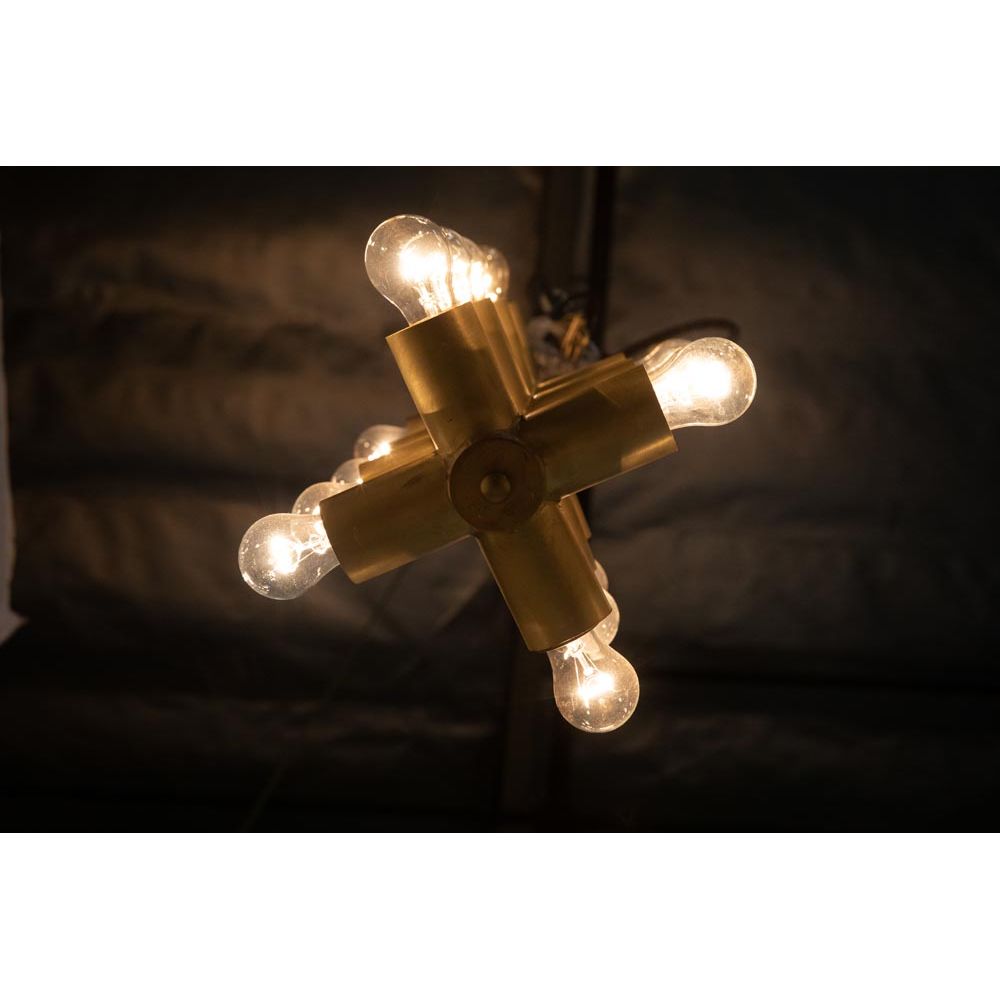Axe Chandelier, Metal with Brass Finish by NOIR