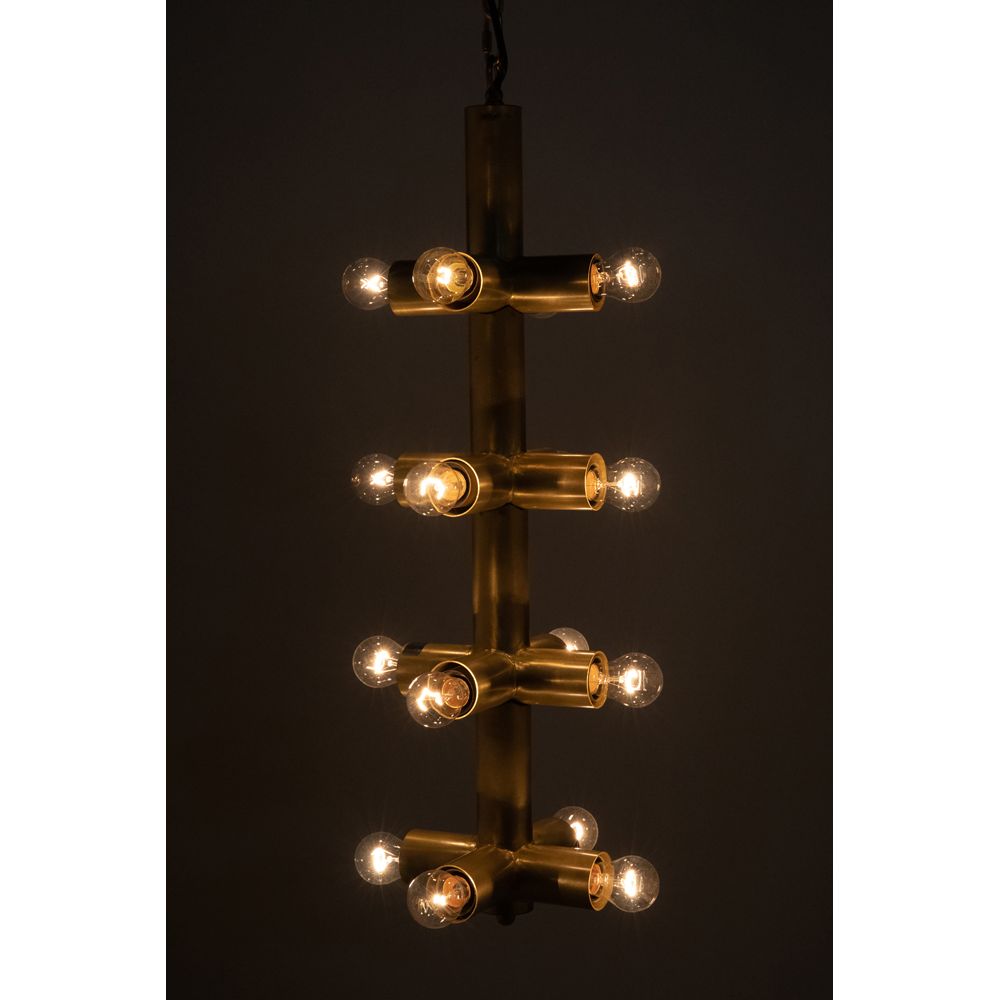 Axe Chandelier, Metal with Brass Finish by NOIR