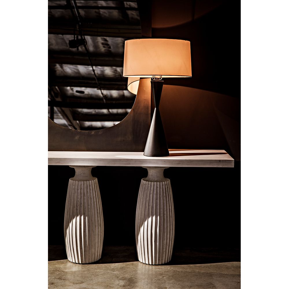 Noble Table Lamp with Shade, Black Iron by NOIR