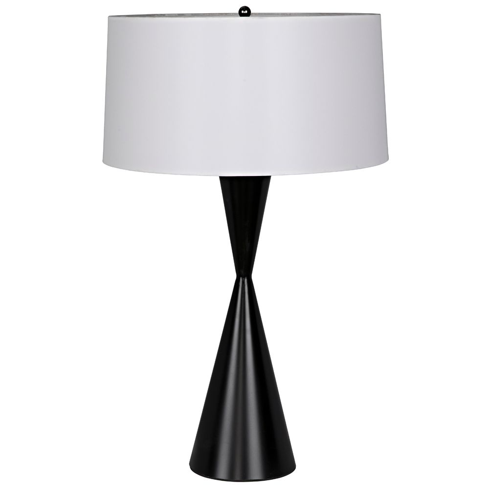 Noble Table Lamp with Shade, Black Iron by NOIR