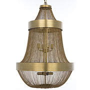 Pavilion Chandelier, Metal with Brass Finish by NOIR