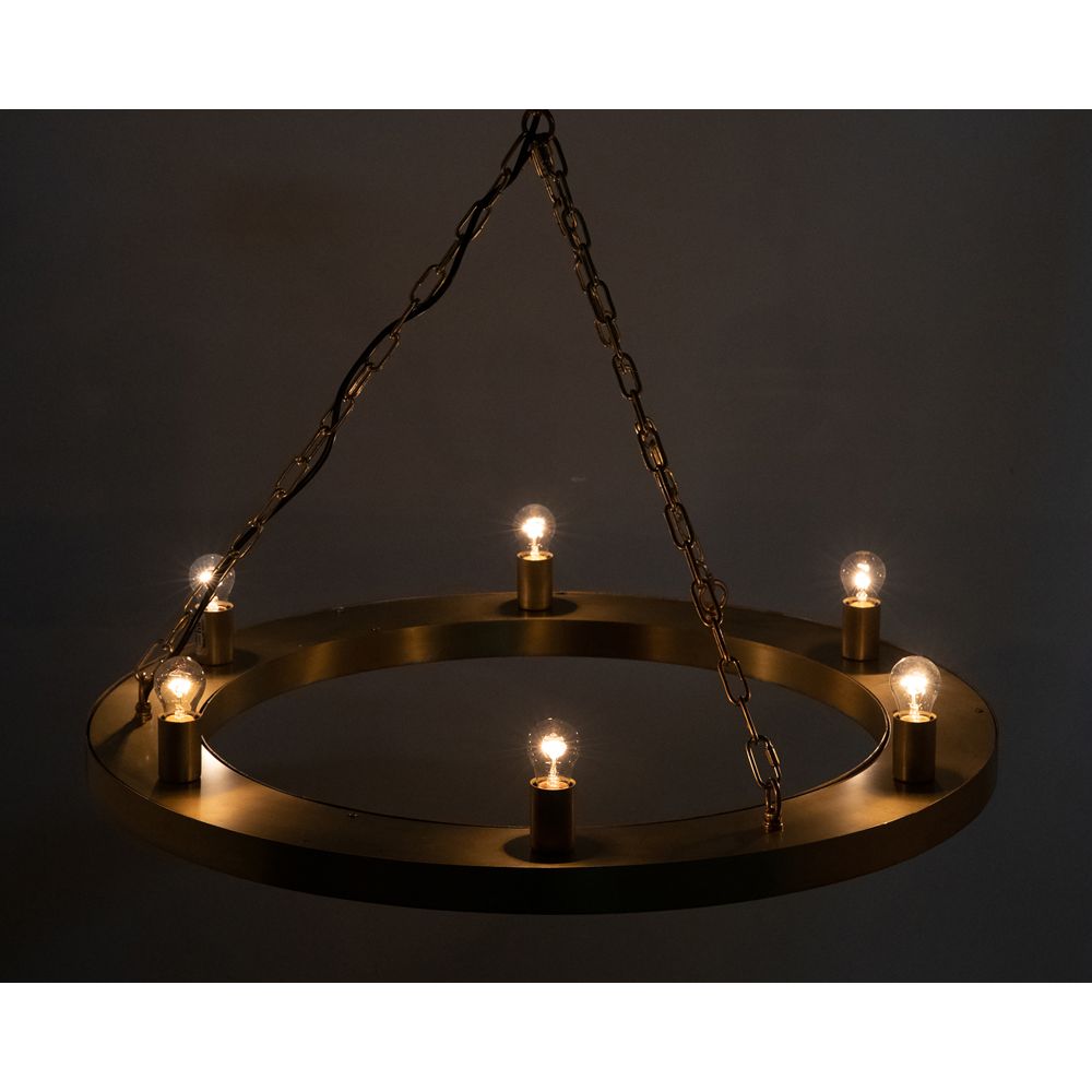 Ciro Chandelier, Metal with Brass Finish by NOIR