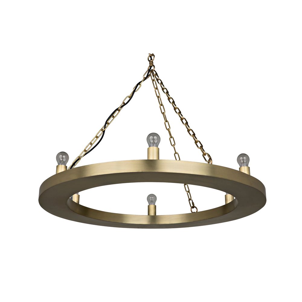 Ciro Chandelier, Metal with Brass Finish by NOIR