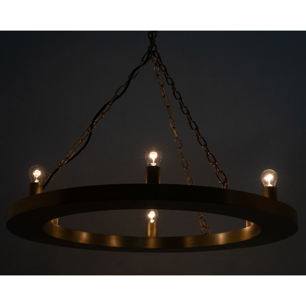 Ciro Chandelier, Metal with Brass Finish by NOIR