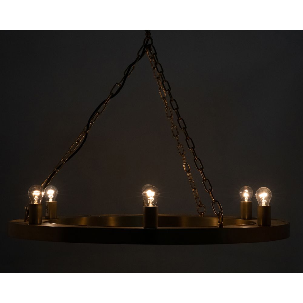 Ciro Chandelier, Metal with Brass Finish by NOIR