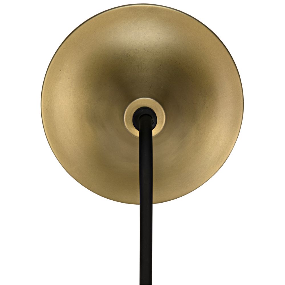 Messala Sconce, Black Iron and Brass Finish by NOIR