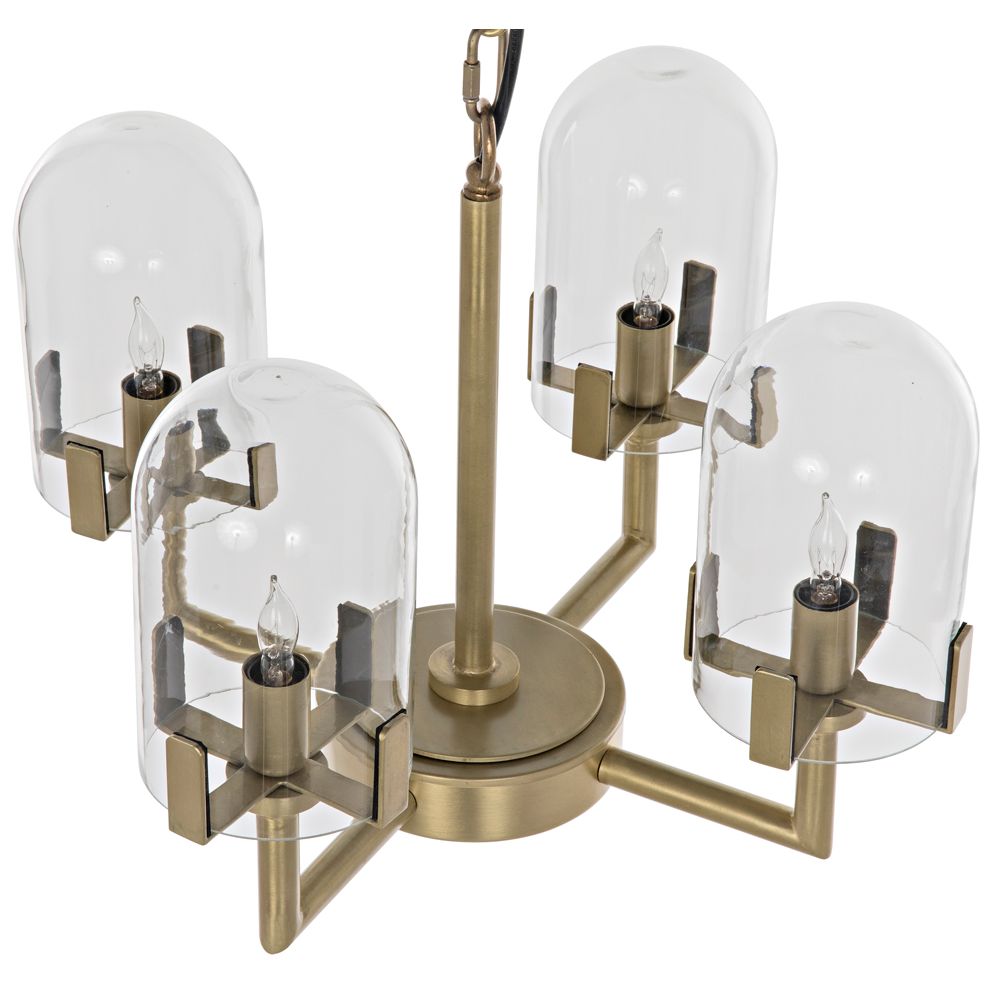 Bistro Chandelier, Antique Brass by NOIR