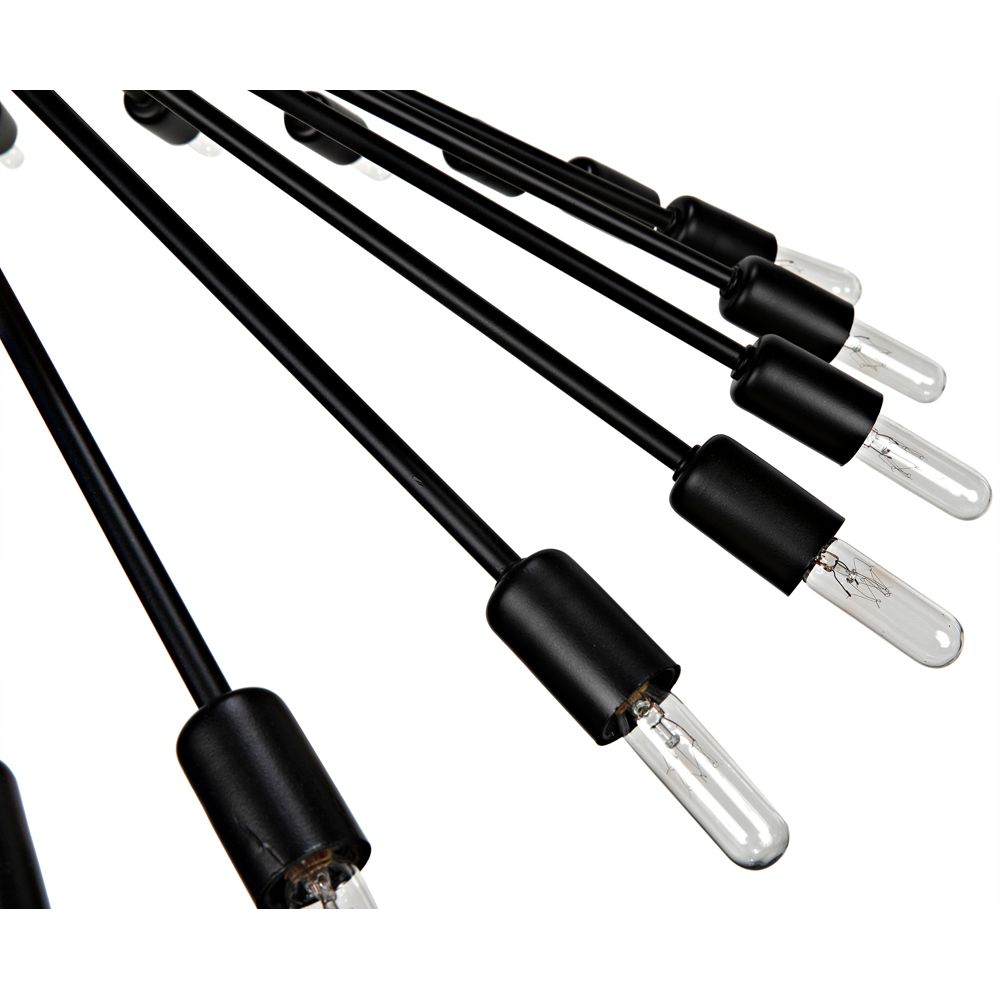 Mancini Chandelier, Black Iron by NOIR