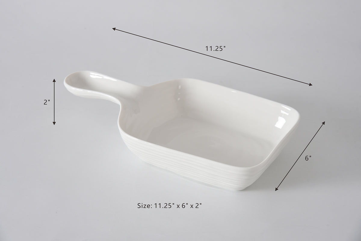 Le Blanc Serving Dish with Handle | Pampa Bay by Pampa Bay