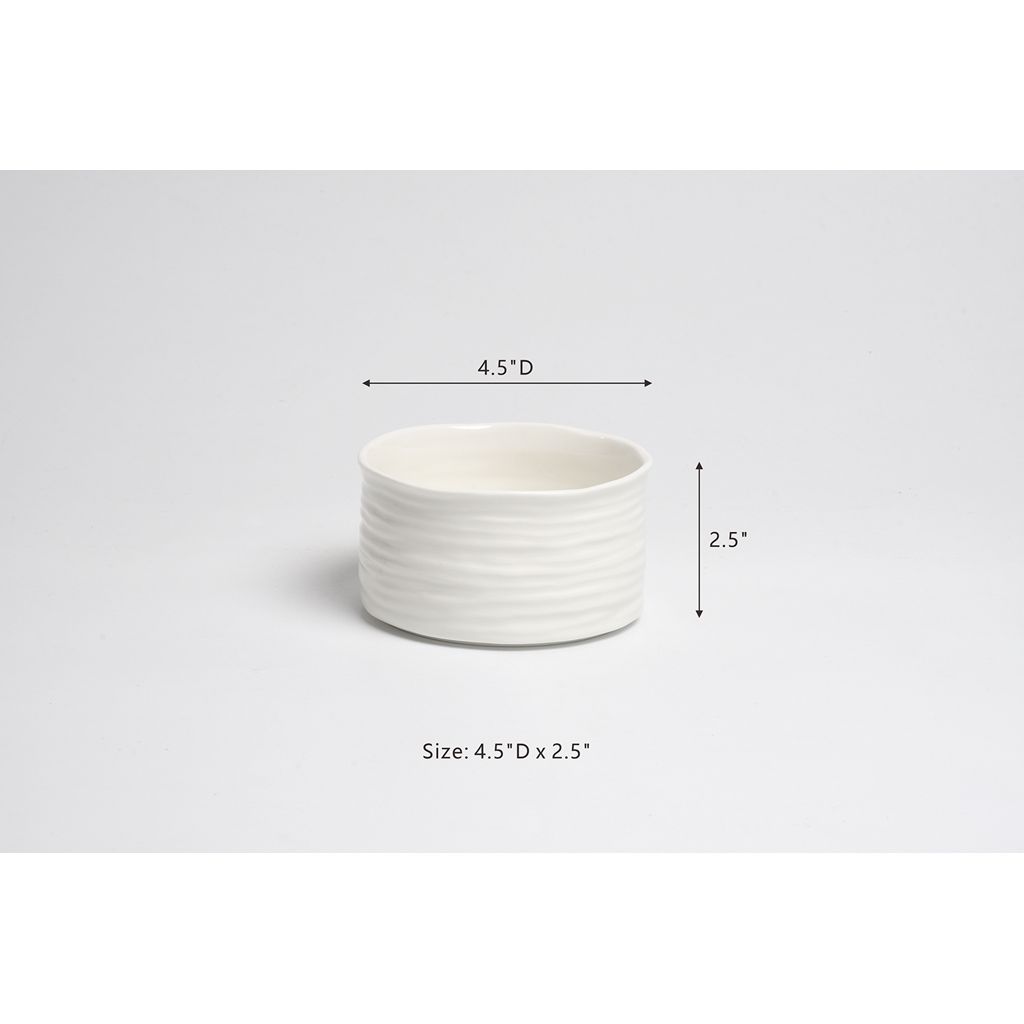Le Blanc Porcelain Snack Bowl by Pampa Bay
