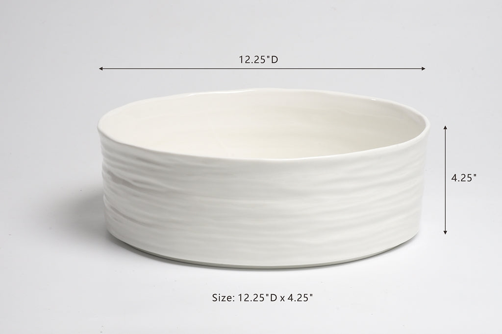 Le Blanc Porcelain Extra Large Bowl by Pampa Bay
