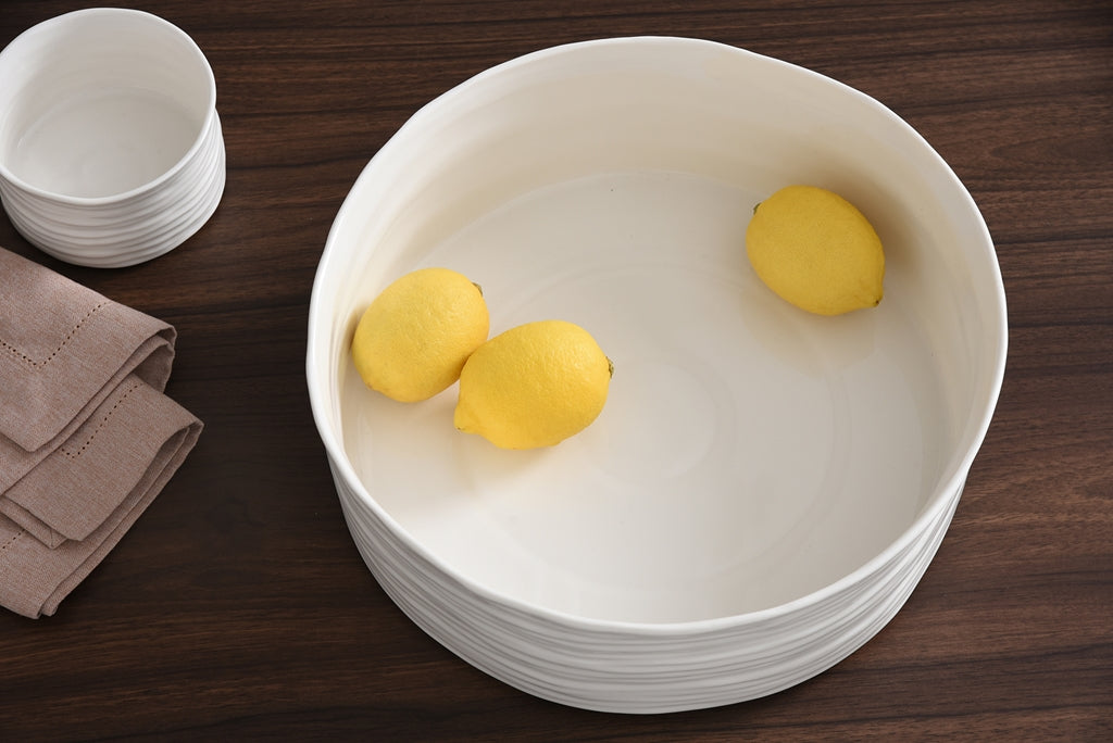 Le Blanc Porcelain Extra Large Bowl by Pampa Bay