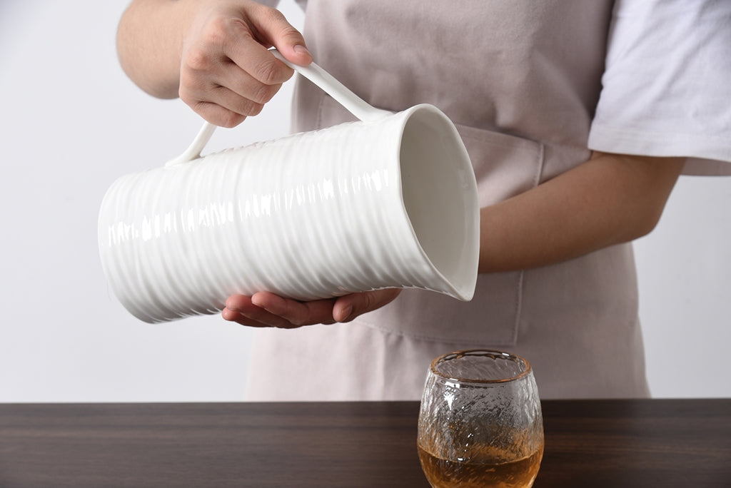 Le Blanc Porcelain Pitcher by Pampa Bay