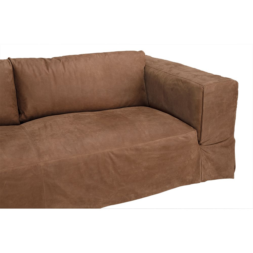 Plato Sofa, Orris Brown Leather by NOIR