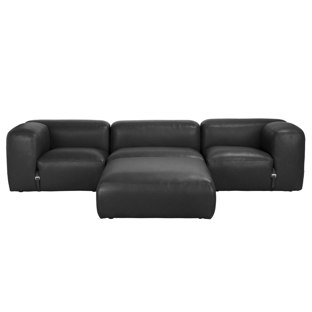 Augustus Modular Sofa, Right Corner, Santosa Matte Black by NOIR